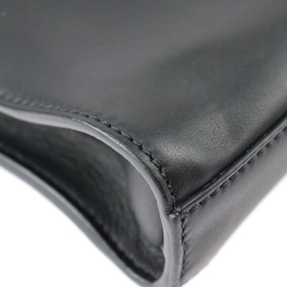 Fendi Peekaboo Fit Business Bag 7 Va406 Leather Black Silver Hardware Selleria - Picture 5 of 10